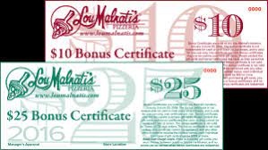 lou malnati s holiday bonus certificates