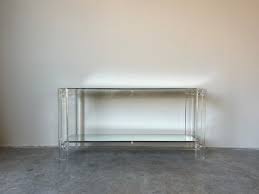 Two Tier Lucite Console Table