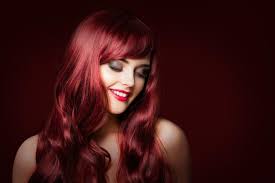 smiling redhead woman fashion model