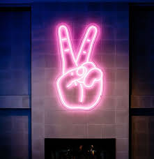Peace Hand Led Neon Art Large Neon