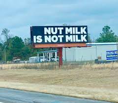 In the book 'not milk. What Nuts Are We Talking Here Holup
