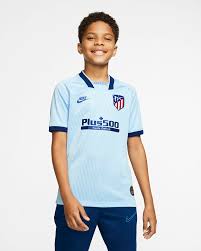 The whole kit is light blue, with navy blue details such as the trim that surrounds the square neck and a line in the sleeves. Atletico Madrid Third Kit 2019 Jersey On Sale