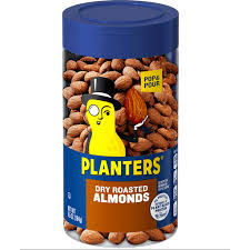 planters pop pour dry roasted almonds