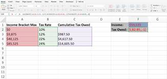 formula for income tax calculation