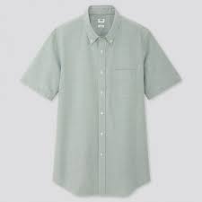 Men Oxford Slim Fit Short Sleeve Shirt