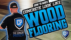 make concrete look like wood flooring
