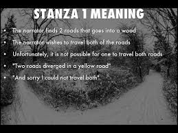 the road not taken summary by stanza