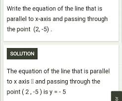 Write The Equation Of The Line Parallel