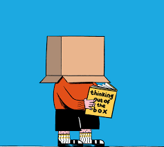 Think outside the box, out of the box thinking idiom: Think Out Of The Box The Happy Soul