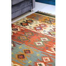 ethnic oriental area rug 4x6 ft kilim