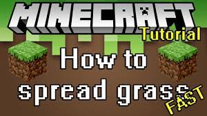 Minecraft Tutorial - How to grow grass and spread it fast - YouTube
