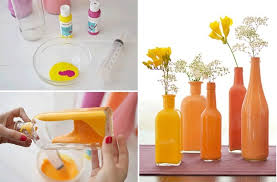 Clear Bottles To Create Beautiful Vases