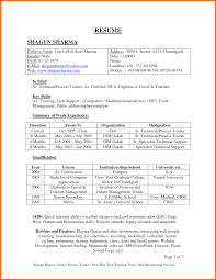 Bca Resume Samples  CV  Format For Freshers   Students   College    