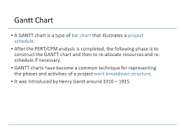 Lecture 5 Gantt Chart Gantt Charts Constructing Gantt