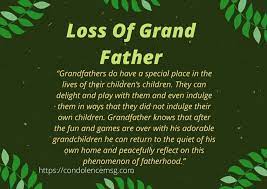 condolences for loss of a grandfather