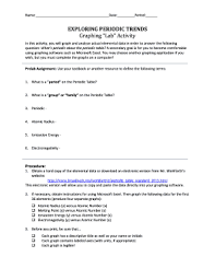 periodic trends worksheet answers form