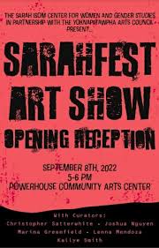 opening reception for sarahfest art