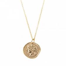 roman coin necklace gold