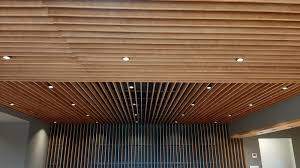 designer ceilings with solid wood slats