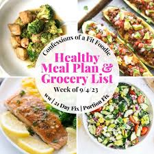 healthy weekly meal plan week of 9 4