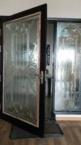 Wood Polished Designer Main Glass Door