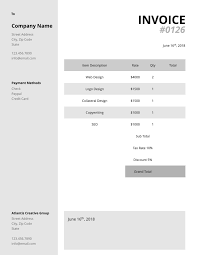 Free Invoice Templates Examples Lucidpress