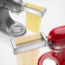 Kitchenaid pasta roller / cutter set. Kitchenaid Angel Hair Thick Noodle Stand Mixer Attachment Set Zola