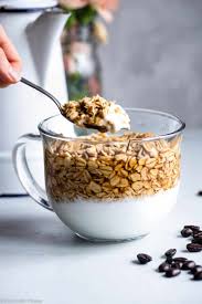 coffee overnight oats with greek yogurt