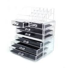 large 6 tier clear acrylic cosmetic