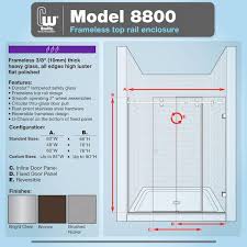 Frameless Sliding Shower Enclosure