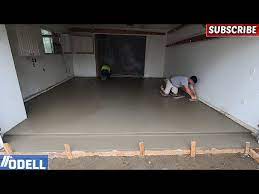 concrete garage floor demolition setup