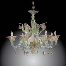 Elegant Murano Glass Chandelier 8 Light