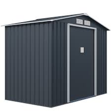 7ft x 4ft metal garden shed all round fun
