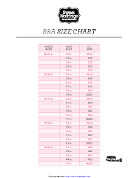 Bra Size Chart 2 Pdfsimpli