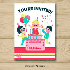 Birthday Invitation Card Design Vector Free Download
