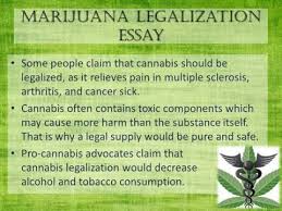 Marijuana Legalization Essay