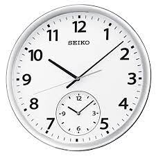 Seiko Dual Time Clock Silver Tone
