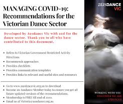 Last updated february 1, 2021 at 11:00 am. Ausdance Victoria Managing Covid 19 Recommendations For The Victorian Dance Sector Now Available Developed By Ausdance Vic With And For The Dance Sector Thank You To All Who Have Contributed To This