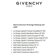 givenchy red collection prestige makeup
