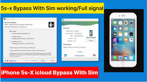 with sim iphone 5s to x icloud byp