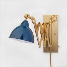 blue accordion wall lamp from threshold