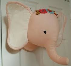 Levtex Baby Pink Elephant Head Wall