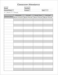 Attendance Sheet Template Sign In Printable Record For