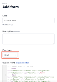 library forms create custom html forms