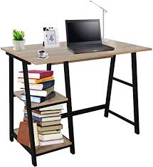 Desk for small spaces with storage. Amazon Com Small Computer Desk With Shelves Home Office Desks 40 Inch Writing Desk With 2 Storage Shelves Laptop Notebook Study Desk For Small Spaces Home Office Kitchen Dining