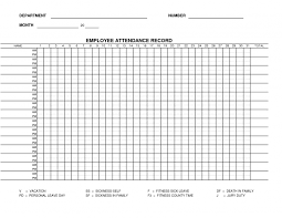 Free Printable Blank Attendance Chart Preschool Attendance