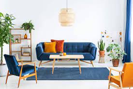 what goes with a blue couch 5 color
