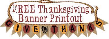 free thanksgiving banner printable
