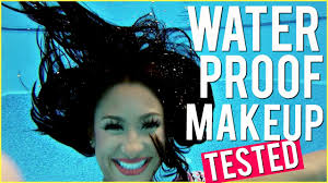 waterproof makeup look pool party