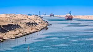 Construction began on 25 april 1859 and the canal was opened in november 1869 complete with a statue of de lesseps dominating the. Egypt Suez Canal S Shipping Traffic Remains Unaffected By Covid 19 Crisis Al Bawaba